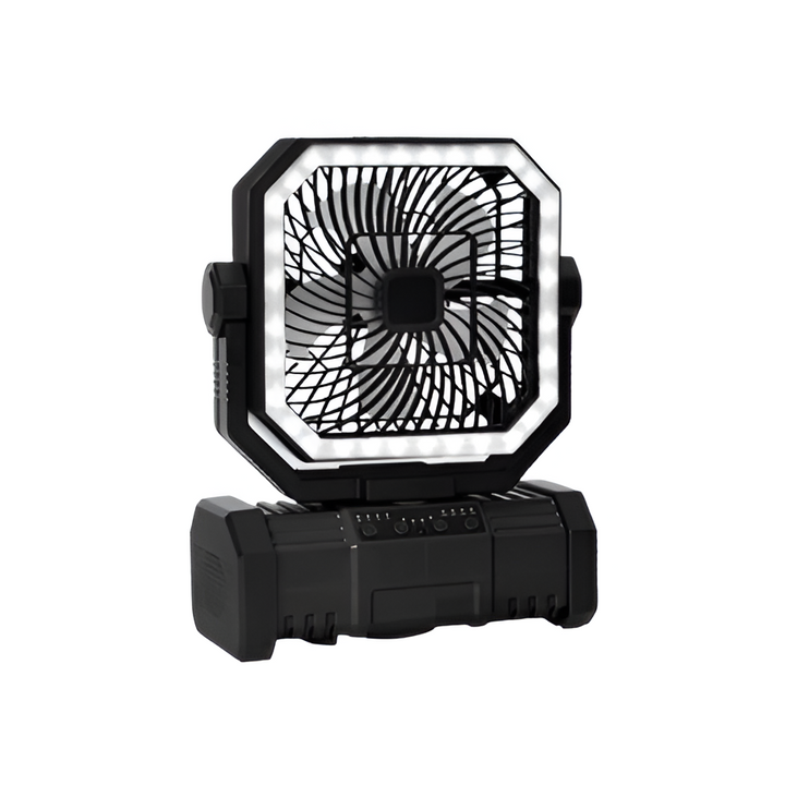 Rechargeable Camping Fan with 20000mAh Battery, 4 Speeds and LED Lantern | Bowlift