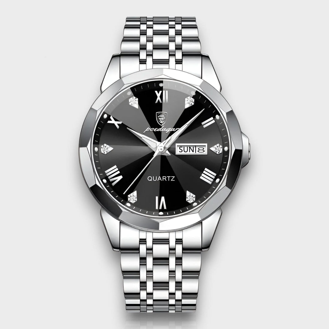 BowLift | Men’s Automatic Stainless Steel Watch with Leather Strap