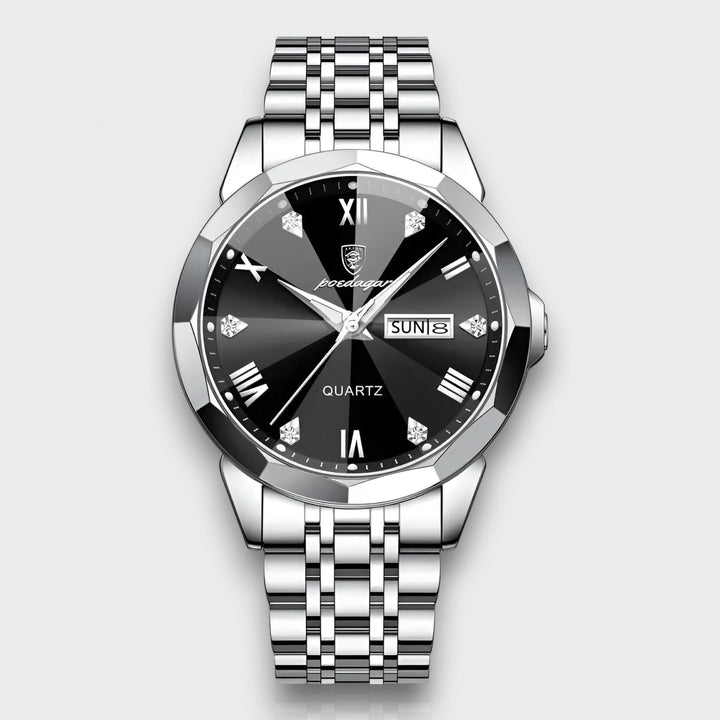 BowLift | Men’s Automatic Stainless Steel Watch with Leather Strap