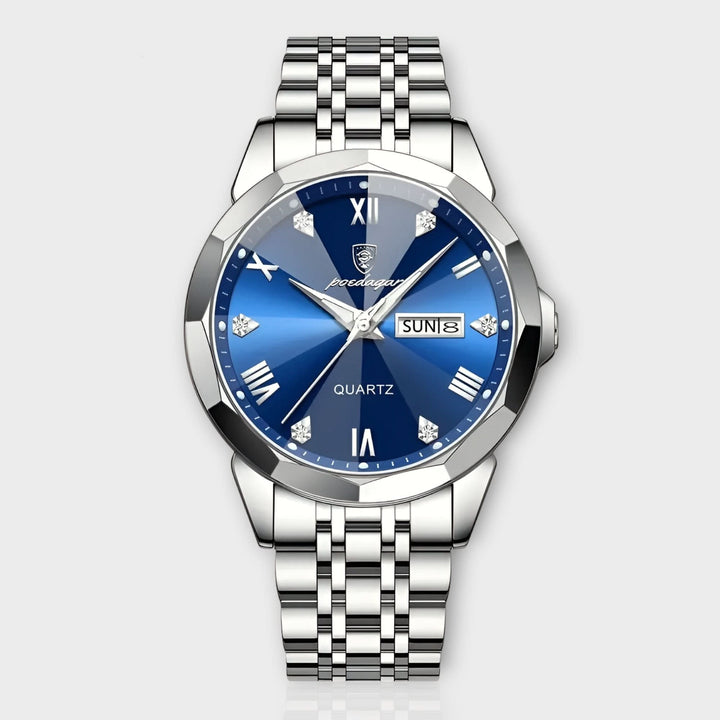 BowLift | Men’s Automatic Stainless Steel Watch with Leather Strap