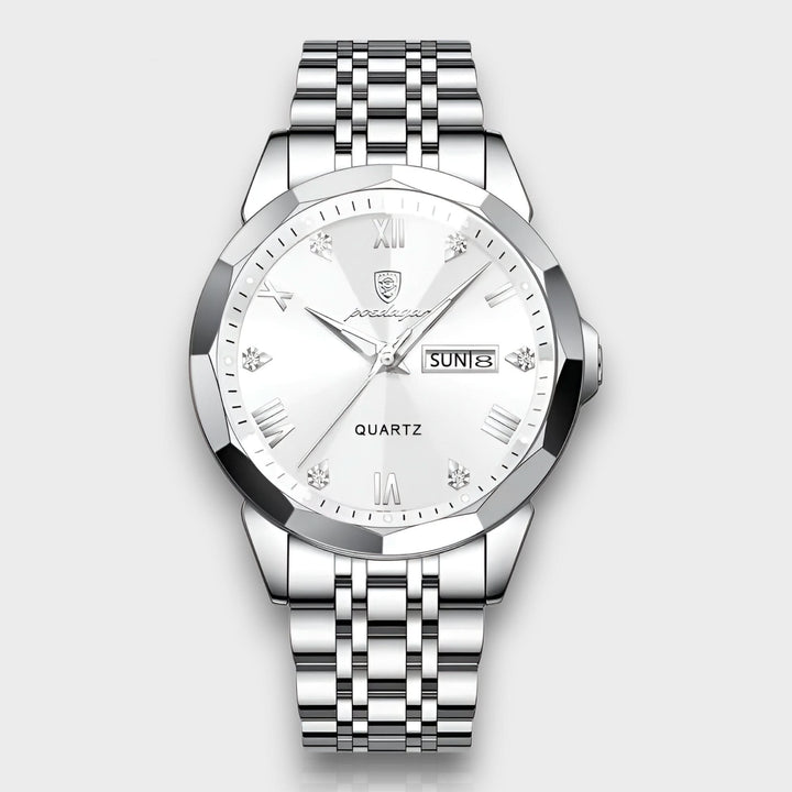 BowLift | Men’s Automatic Stainless Steel Watch with Leather Strap