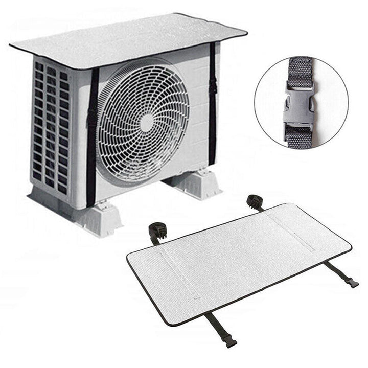AC Outdoor Unit Protector Aluminium Cover With Straps Bowlift