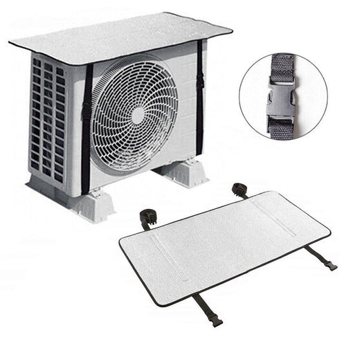 AC Outdoor Unit Protector Aluminium Cover With Straps Bowlift
