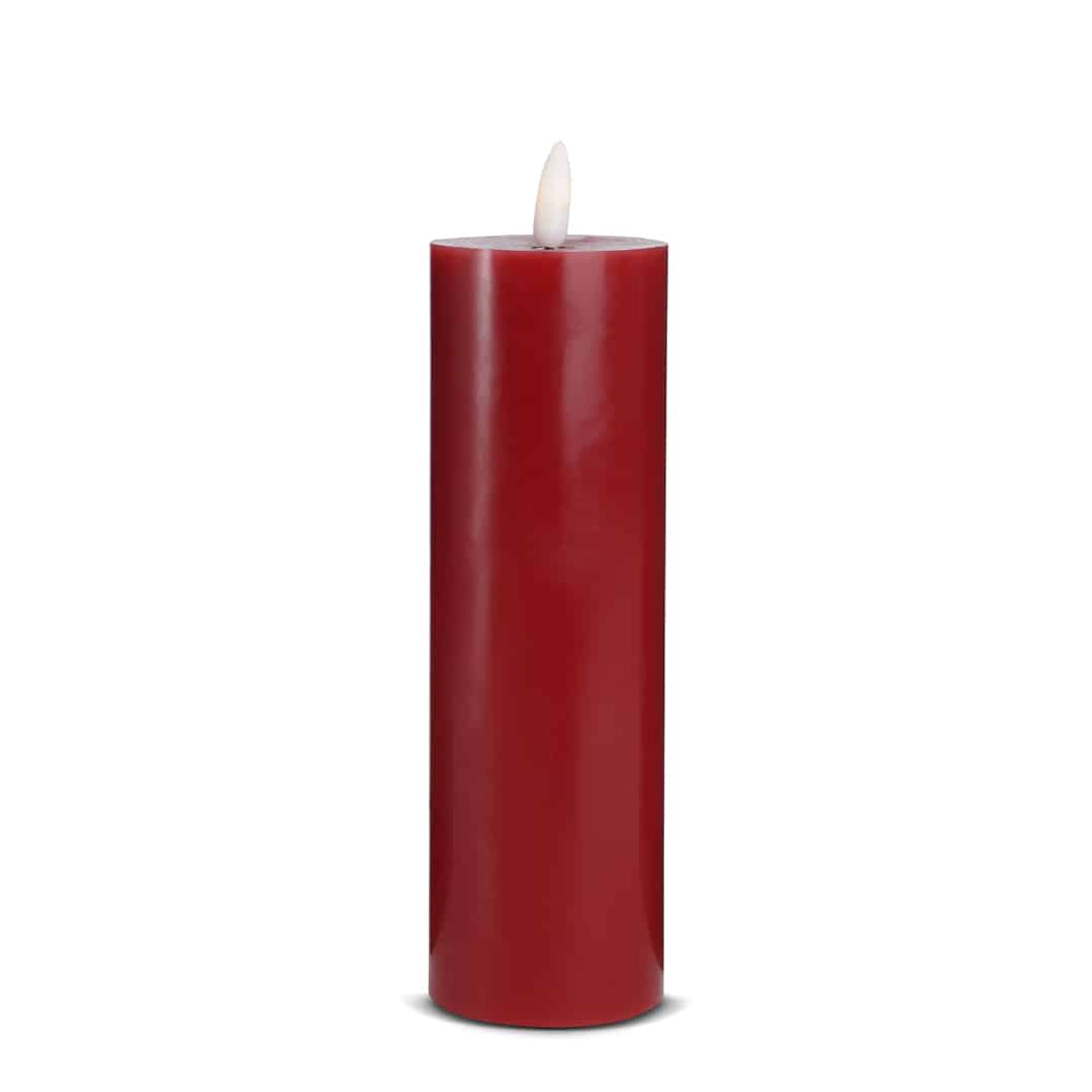 LED Candle (1 piece) with realistic 3D flame 5 x 20 cm | Bowlift