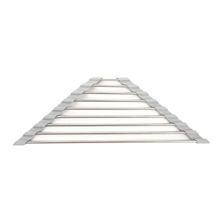 Roll Up Triangle Dish Drying Rack for Sink Corner Over the Sink Caddy | Bowlift