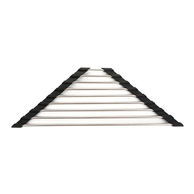 Roll Up Triangle Dish Drying Rack for Sink Corner Over the Sink Caddy | Bowlift