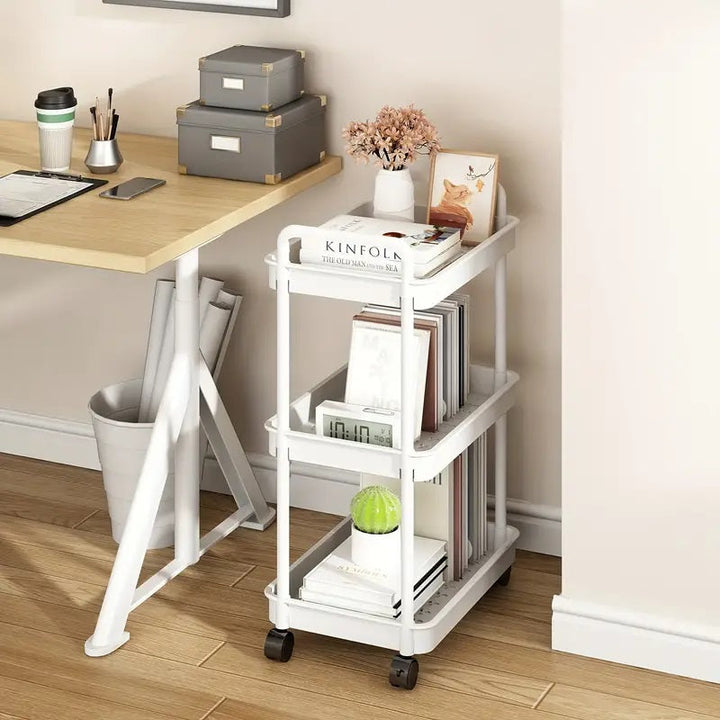 BowLift | 3-Tier Multifunctional Rolling Cart with Wheels