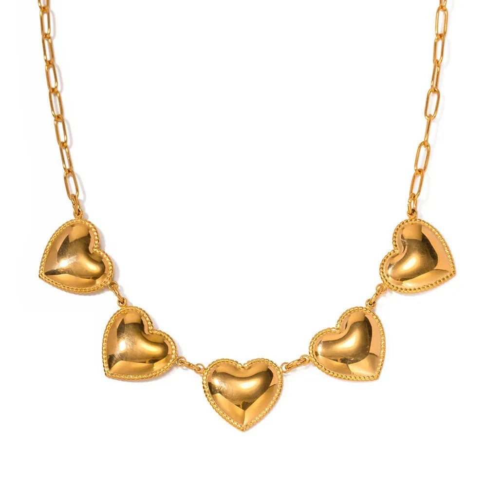 BowLift | Romantic Five Heart Pendant Necklace