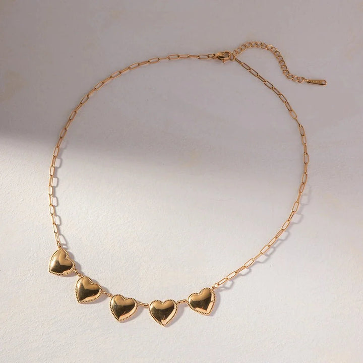 BowLift | Romantic Five Heart Pendant Necklace