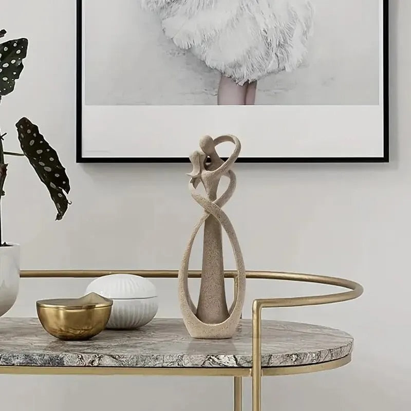 BowLift | Amavira Love Sculpture Resin | Symbol of Affection & Harmony | Romantic Design | 26 cm