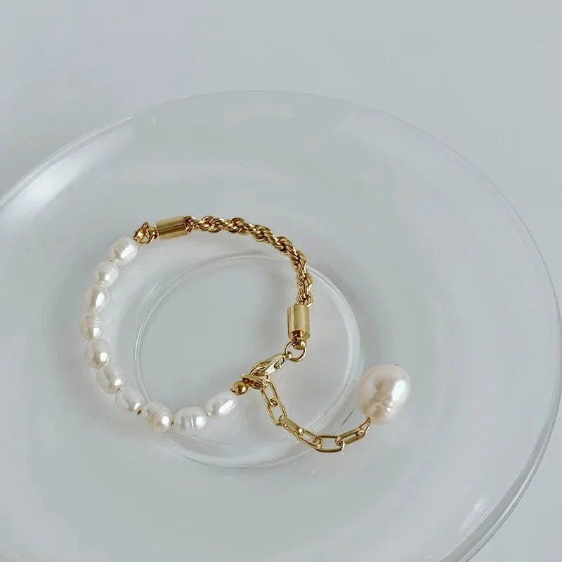 BowLift | Rope Chain Pearl Contrast Bracelet and Necklace