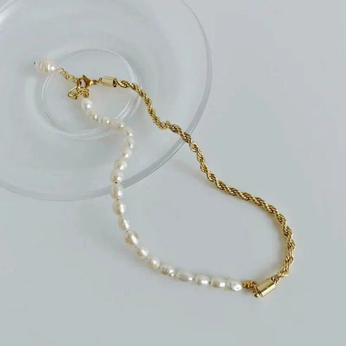 BowLift | Rope Chain Pearl Contrast Bracelet and Necklace
