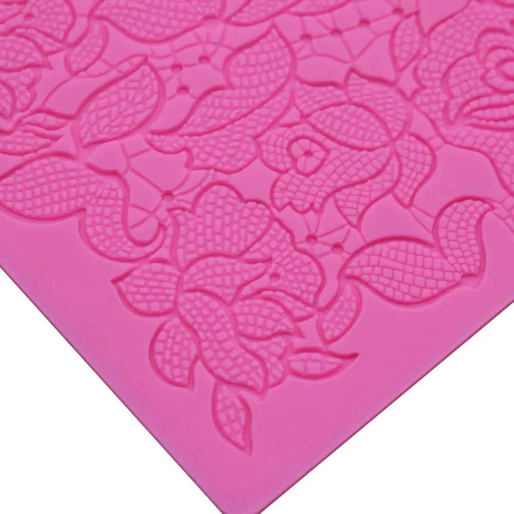 Rose Flower Lace Mold Cake Border Decoration Fondant Baking Decorating | Bowlift