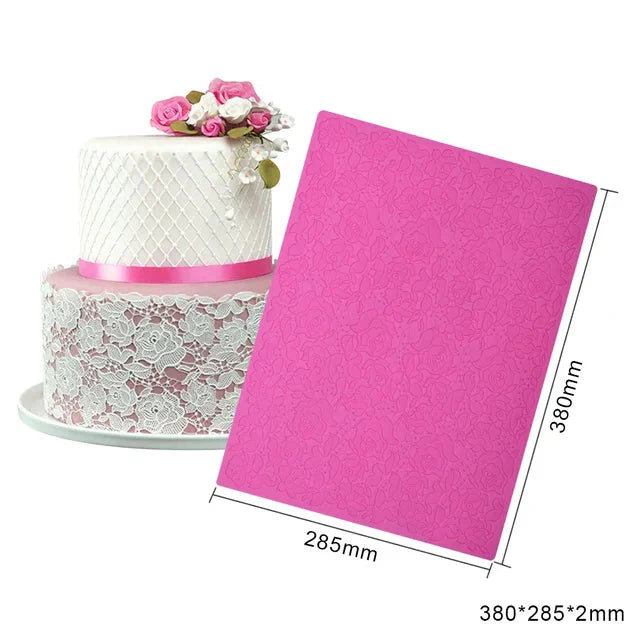 Rose Flower Lace Mold Cake Border Decoration Fondant Baking Decorating | Bowlift