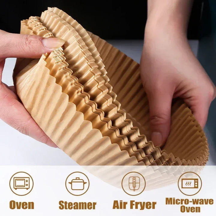 Round Air Fryer Paper Disposable Non-Stick Baking Papers Microwavable | Bowlift