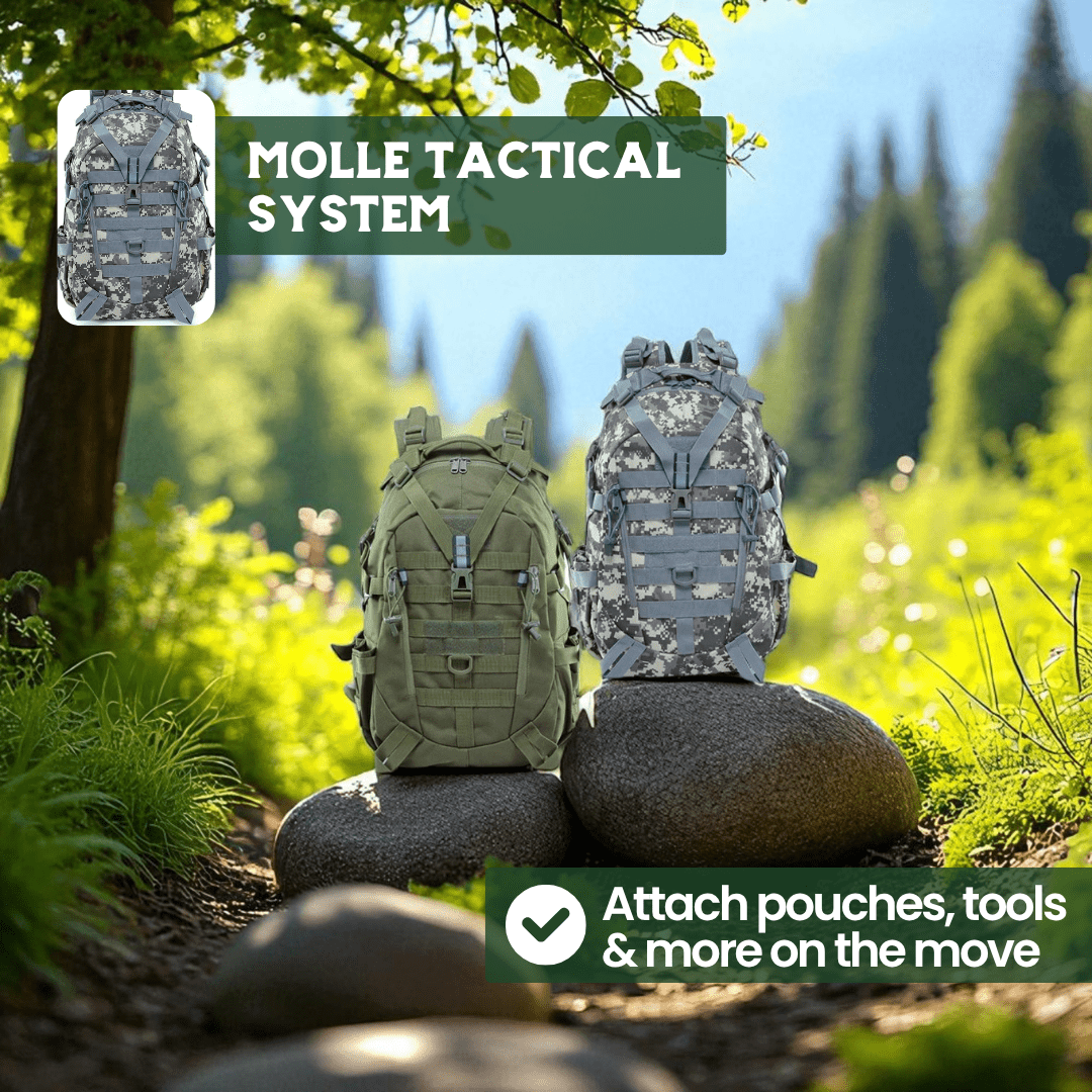 BowLift | ROVEX 40L – Tactical Backpack with MOLLE System & Water-Resistant Design