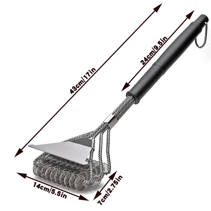 Rust Resistant Stainless Steel Bristle Free BBQ Grill Brush Cleaner | Bowlift