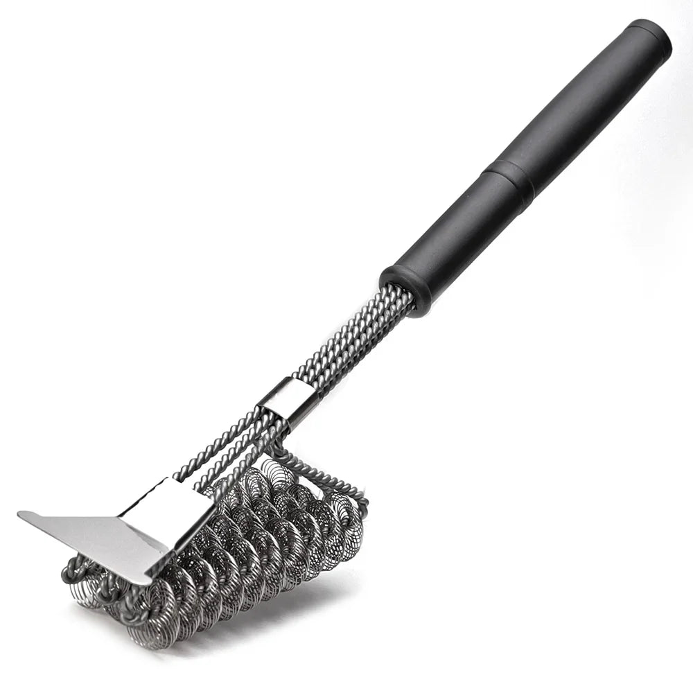 Rust Resistant Stainless Steel Bristle Free BBQ Grill Brush Cleaner | Bowlift