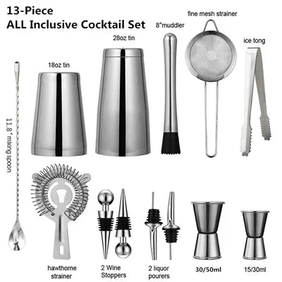 BowLift | Stainless Steel Drink Shaker Set with Professional Accessories