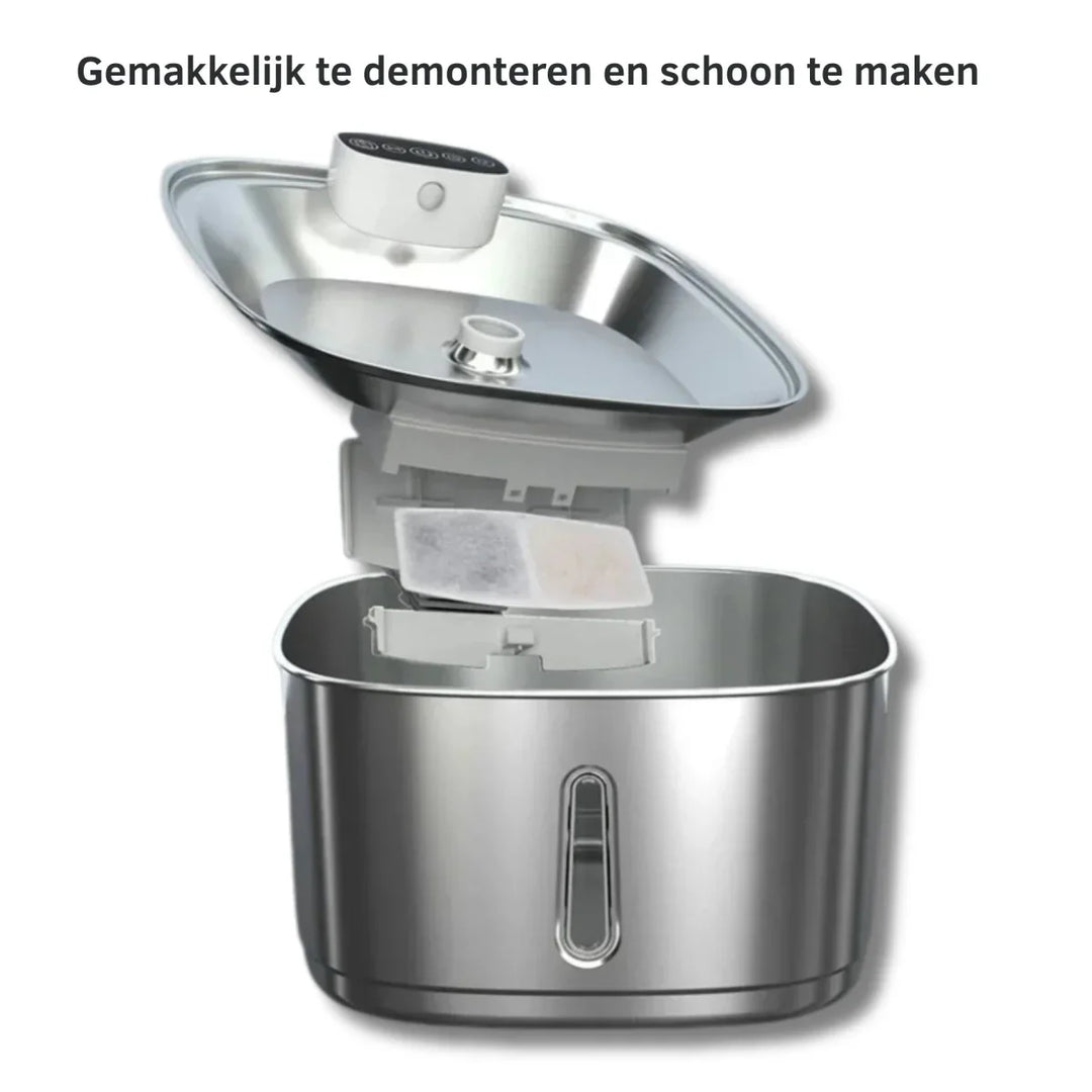 Smart Drinking Fountain for Cats and Dogs – 3.2L Stainless Steel with Filter | Bowlift