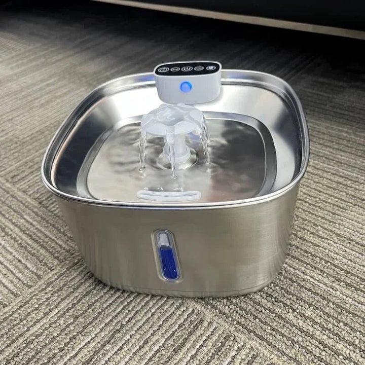Smart Drinking Fountain for Cats and Dogs – 3.2L Stainless Steel with Filter | Bowlift