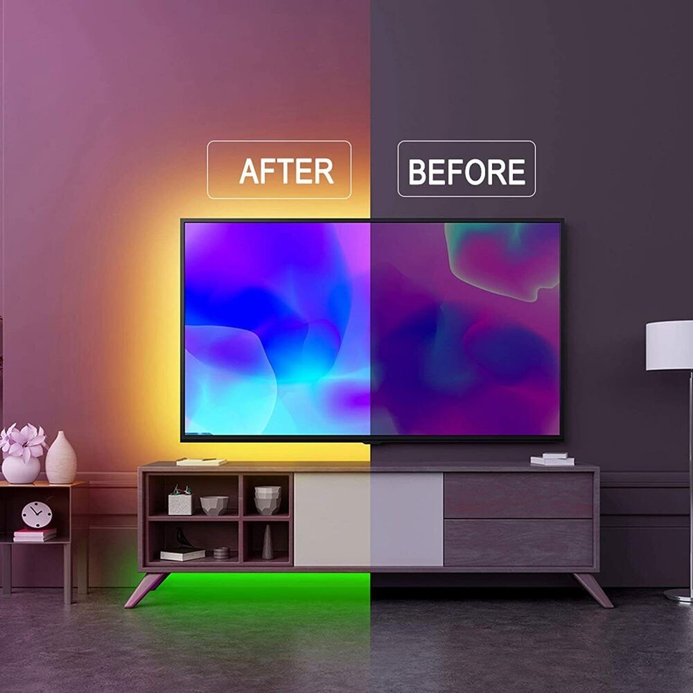 BowLift | LED Light Strip, 30 m, 15 m, Music Synchronization, Bluetooth, 5050, RGB Ambient Light with Remote Control