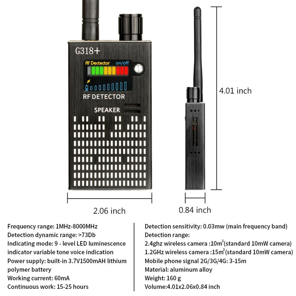 BowLift | Spy Signal Wall Detector, HF Detector, hidden camera, laser lens, GSM GPS device finder