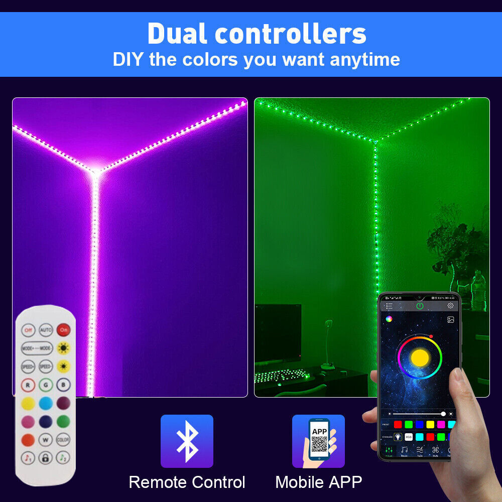 BowLift | LED Light Strip, 30 m, 15 m, Music Synchronization, Bluetooth, 5050, RGB Ambient Light with Remote Control