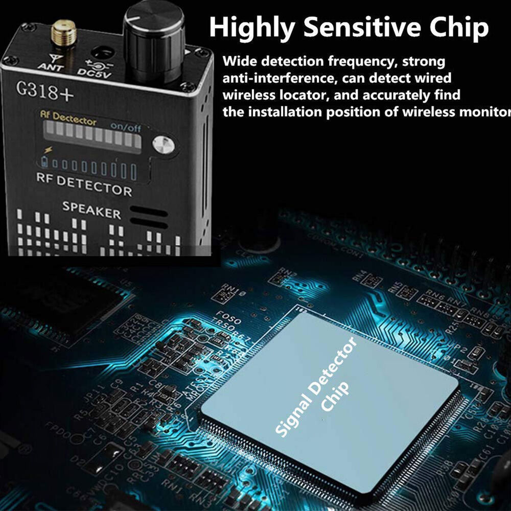 Spy Signal Bug Detector, HF Detector, Hidden Camera, Laser Lens, GSM GPS Device Finder