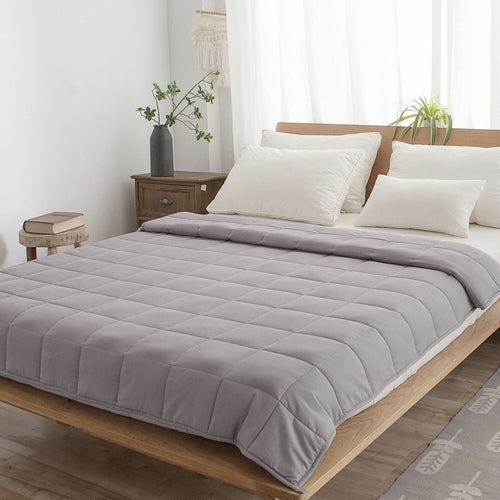 Large Soft Summer Cooling Weighted Bed Blanket Queen | Bowlift