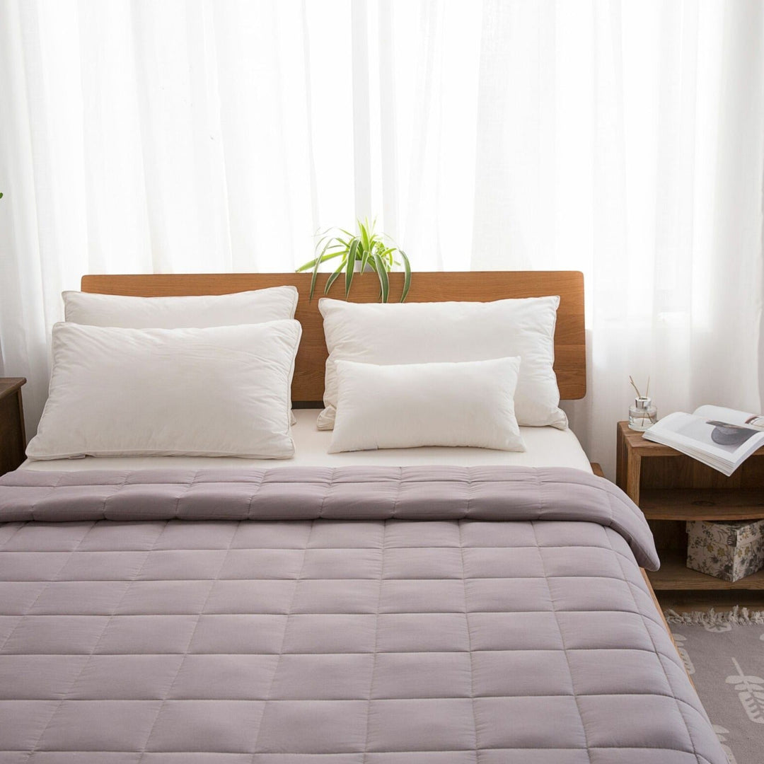Large Soft Summer Cooling Weighted Bed Blanket Queen | Bowlift