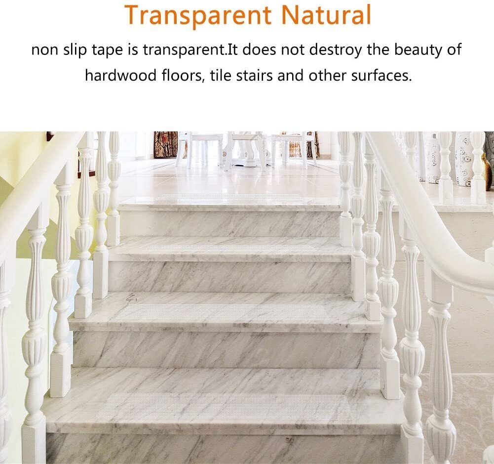 BowLift | Clear Non-Slip Stair Tread Strips – Indoor Safety Grip Tape for Steps