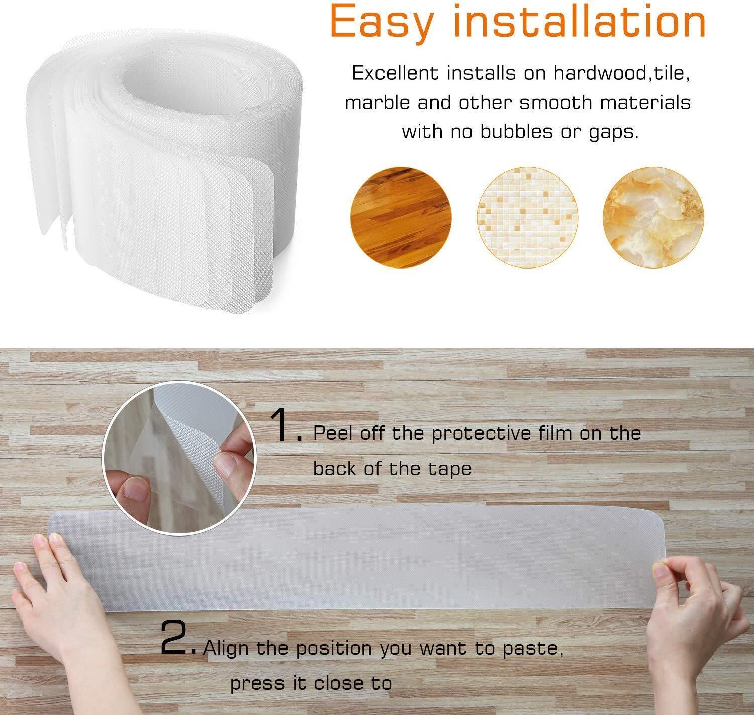 BowLift | Clear Non-Slip Stair Tread Strips – Indoor Safety Grip Tape for Steps