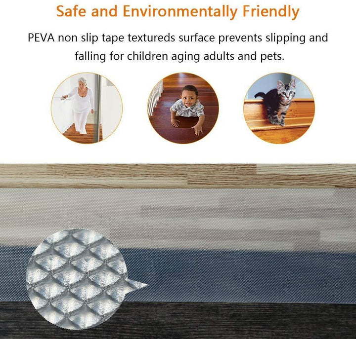 BowLift | Clear Non-Slip Stair Tread Strips – Indoor Safety Grip Tape for Steps