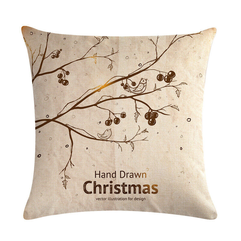 18" Cojines Merry Xmas Couch Throw Pillow Cover Case Home Sofa Decor Pillowslip Bowlift