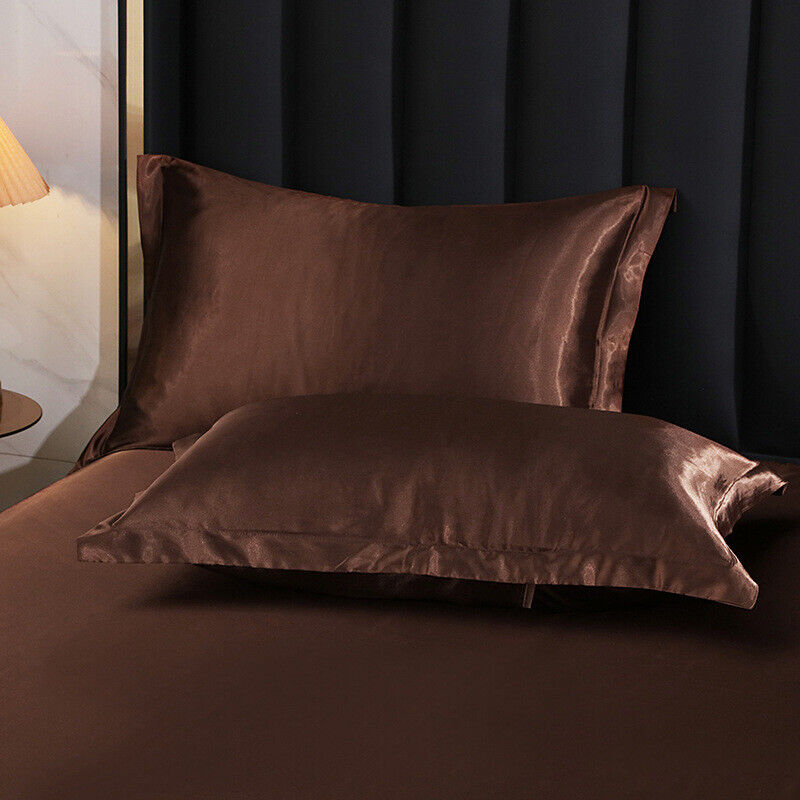 1/2PCS Soft Pillowcase Silk Satin Pillow cases Home Decor Bedding Cushion Covers Bowlift
