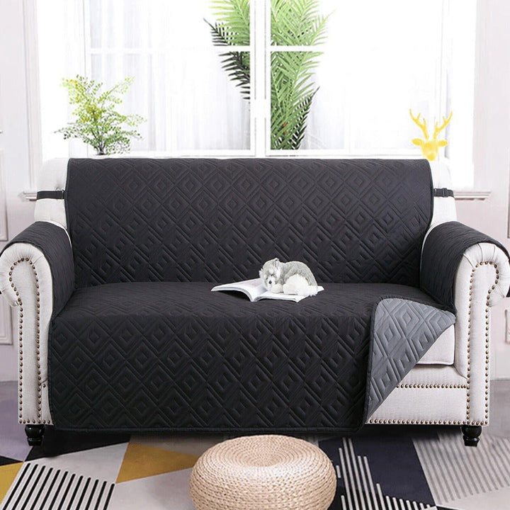 Quilted Sofa Cover Pet Protector Throw Waterproof Sofa Slip Covers 1/2/3 Settee Bowlift