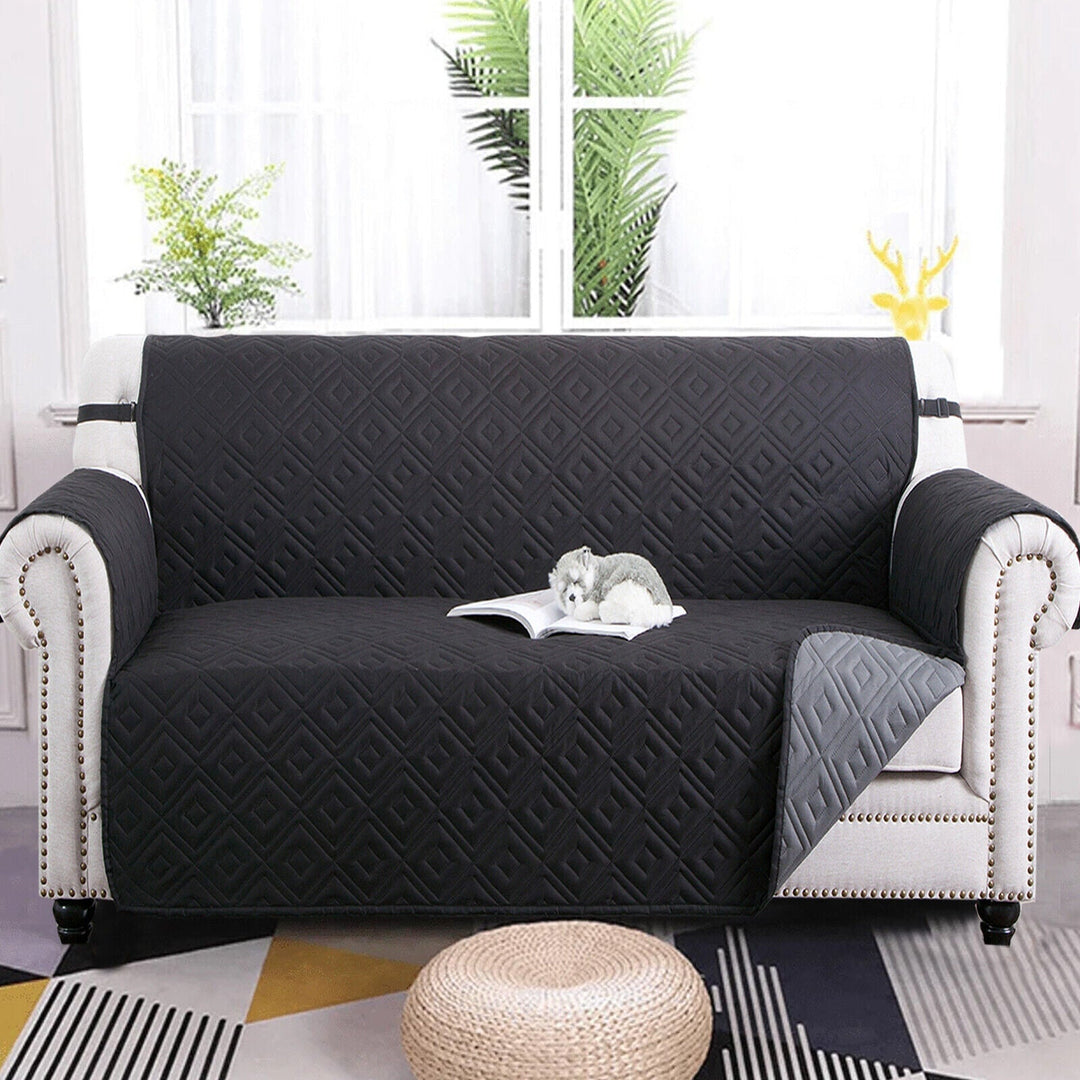 Quilted Sofa Cover Pet Protector Throw Waterproof Sofa Slip Covers 1/2/3 Settee Bowlift