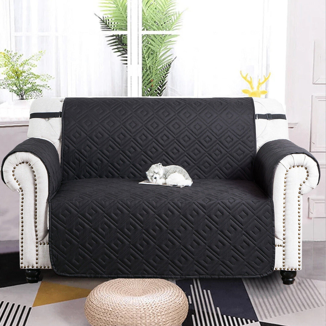Quilted Sofa Cover Pet Protector Throw Waterproof Sofa Slip Covers 1/2/3 Settee Bowlift