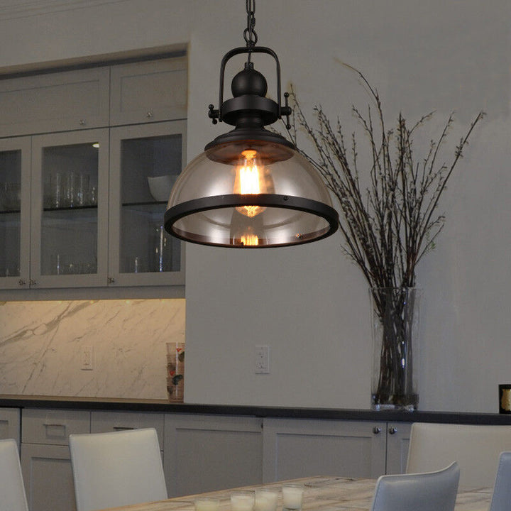 BowLift | Antique Glass Iron Retro Industrial Chandelier Pendant Ceiling Lights