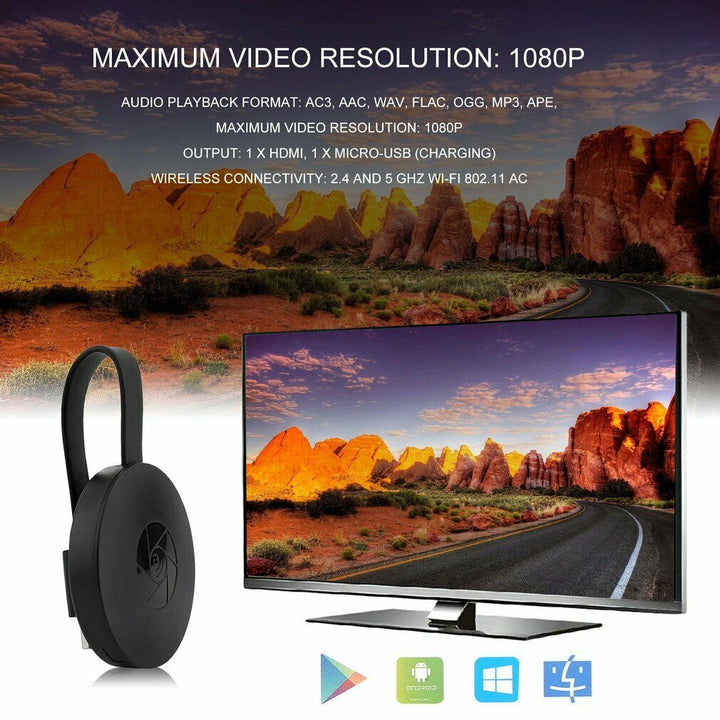 BowLift | Portable Wireless HDMI TV Receiver l Portable 1080P Display HDMI TV Receiver