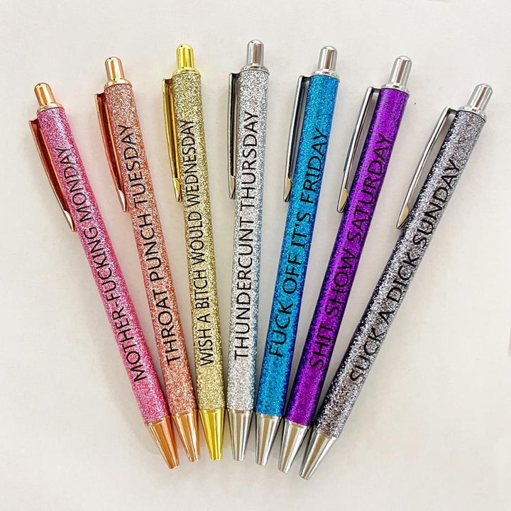 BowLift | Swear Word Daily Pen Set (7cs* Funny Pens)