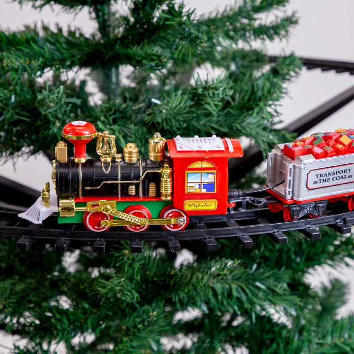 BowLift | KerstExpress Tree Train – Riding Christmas Train with Light, Sound and Tree Holder