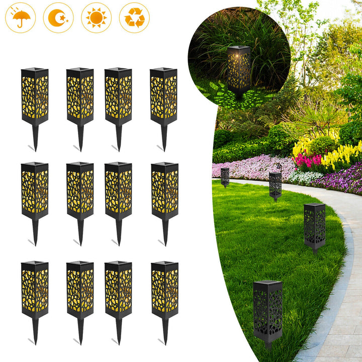 12X Solar Lights LED Path Lights Garden Lighting | Bowlift