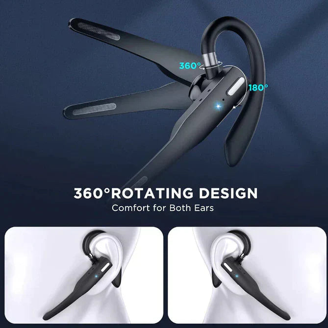 BowLift | Trucker Dual Mic Wireless Bluetooth 5.1 Noise Cancelling Headset & Earbuds