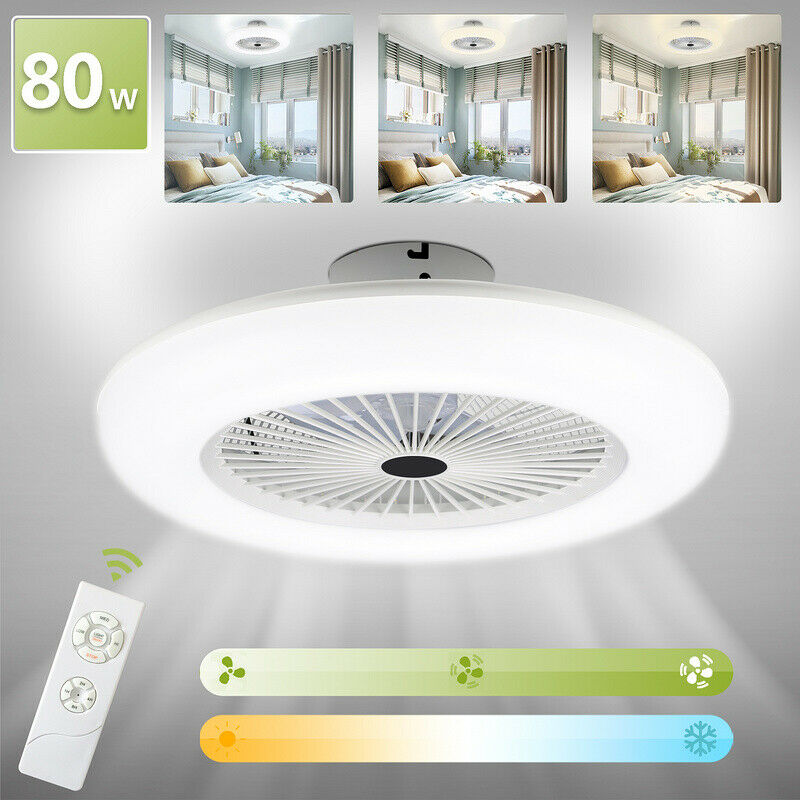Ceiling fan with lighting 80W with remote control | Bowlift