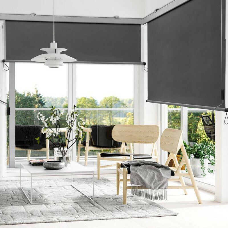 Vertical awning sun protection outdoor roller blind anthracite 2.5M*1.4M | Bowlift