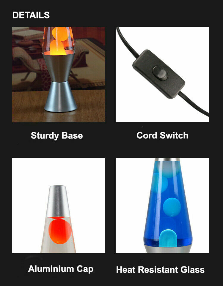 Retro Lava Lamp - Peaceful Motion Wax Liquid Relaxation Light Gift Bowlift