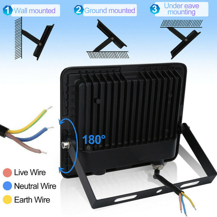 LED Floodlight with Tripod Construction Light 2X50W Cool White | Bowlift
