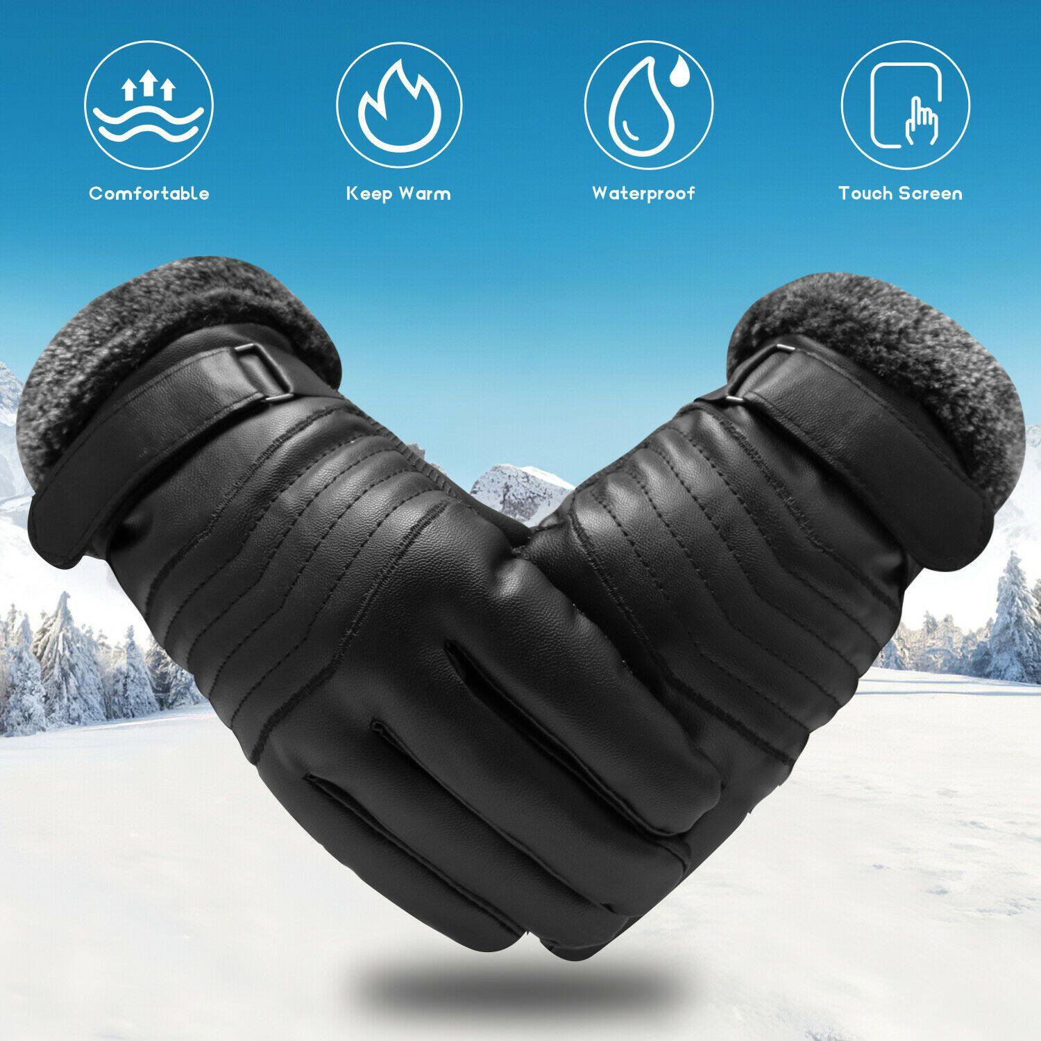 BowLift | -30℃ Waterproof, warm leather ski gloves for winter | Touchscreen compatible